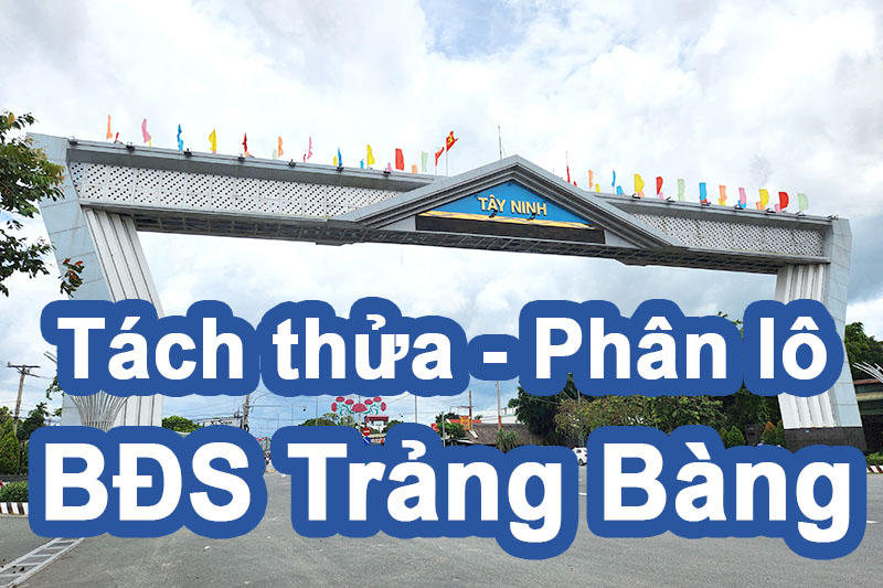 Nhận tách thửa và phân lô đất khu vực Trảng Bàng - Tây Ninh